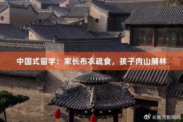 中国式留学：家长布衣疏食，孩子肉山脯林