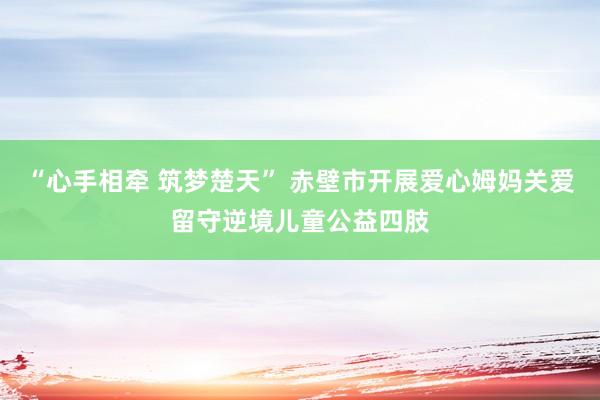 “心手相牵 筑梦楚天” 赤壁市开展爱心姆妈关爱留守逆境儿童公益四肢