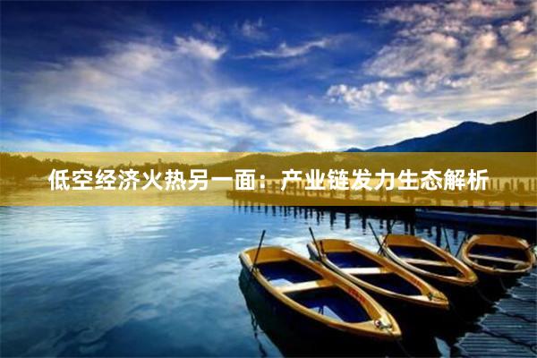 低空经济火热另一面：产业链发力生态解析